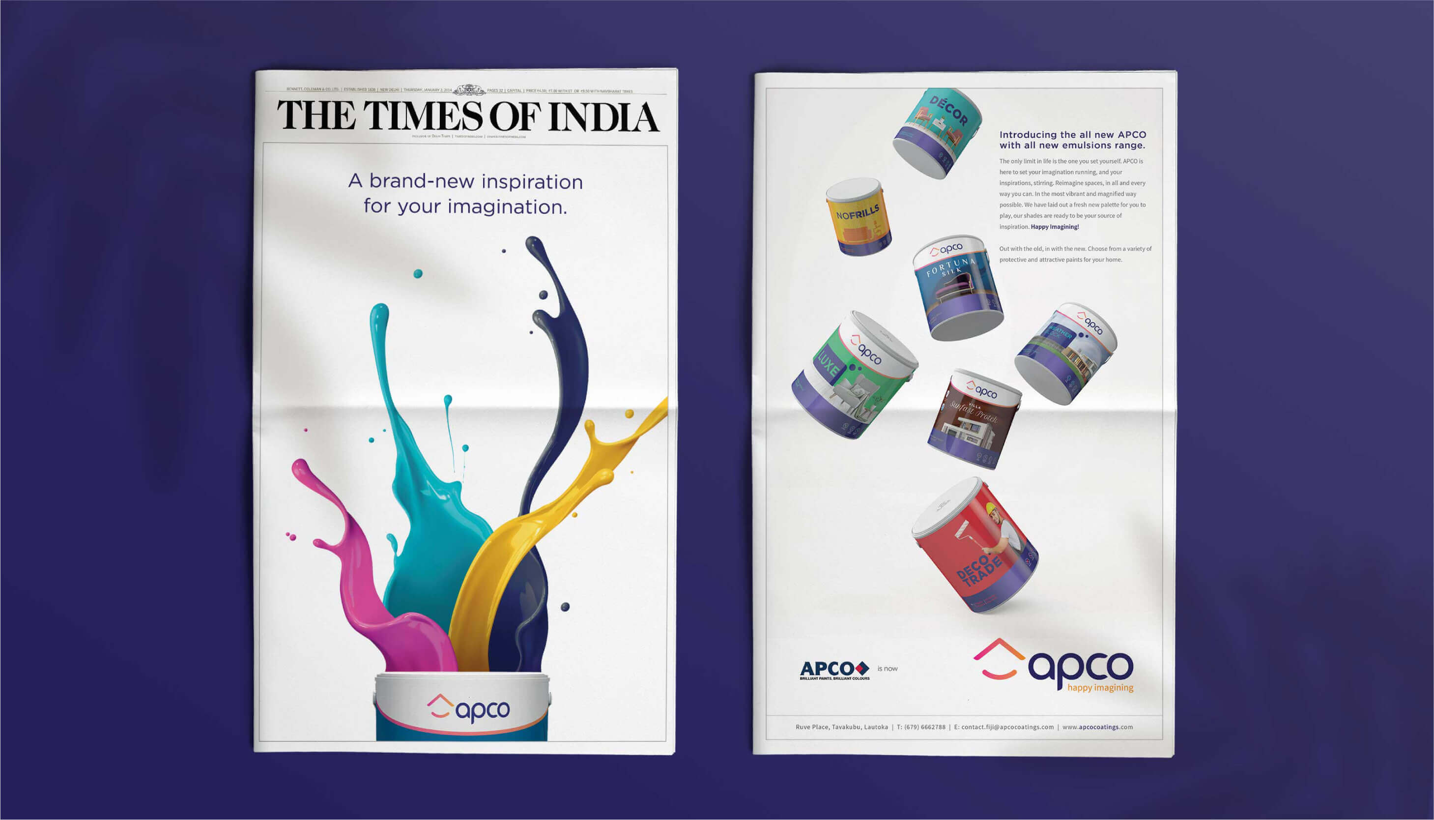 APCO Fiji – Newspaper advertising design