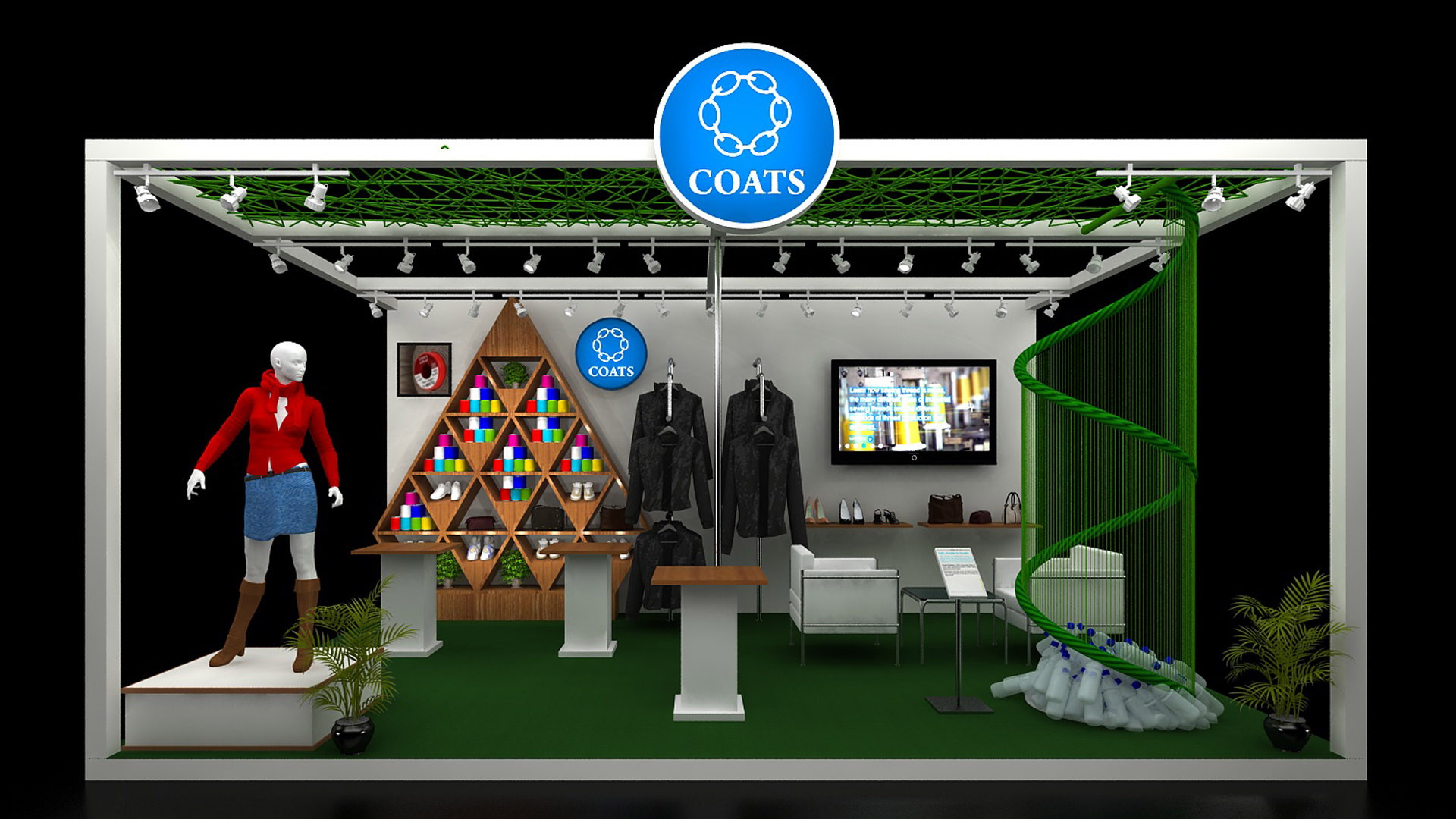 Exhibition booth design for Coats