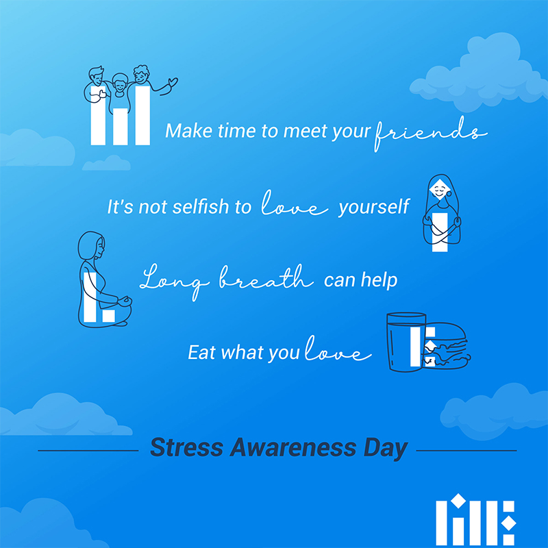 Stress awareness day social media post - MILE